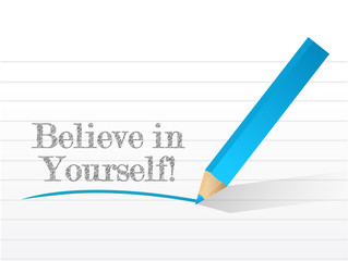 believe in yourself illustration design