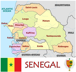 Senegal Africa national emblem map symbol motto