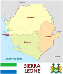 Sierra Leone Africa national emblem map symbol motto