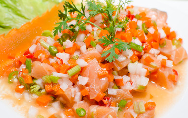 Salmon carpaccio