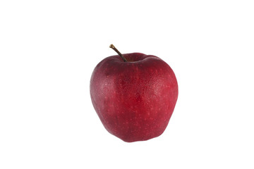Ripe red apple. Isolated on a white background.