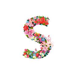 Romantic letter of beautiful flowers S