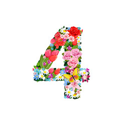 Romantic number of beautiful flowers 4