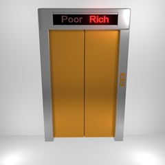 Concept from poor to rich