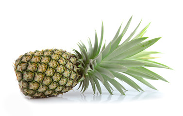 Fototapeta premium Fresh ripe pineapples isolated on white background