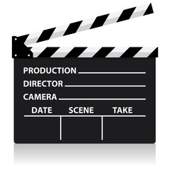 Obraz premium vector chalkboard movie director slate