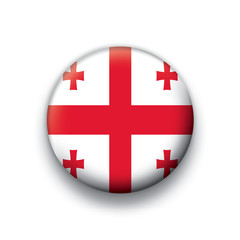 Obraz premium Vector flag button series Georgia