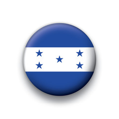 Vector flag button series Honduras