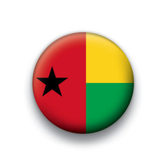 Vector flag button series Guinea Bissau