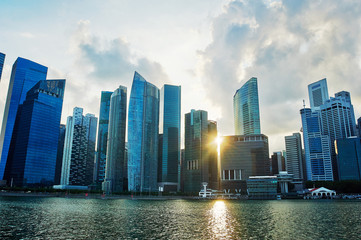 Singapore at sunset