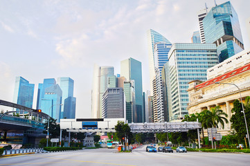 Fototapeta na wymiar Singapore business district