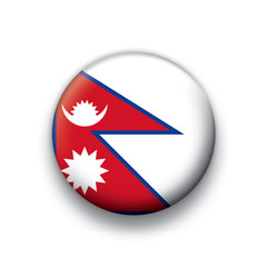 Vector flag button series Nepal