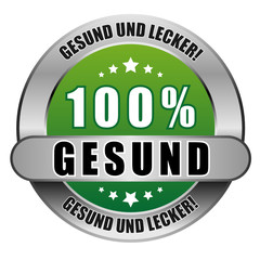 5 Star Button grün 100% GESUND GUL GUL