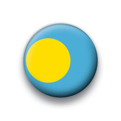 Vector flag button series Palau