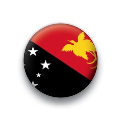 Vector flag button series Papua new Guinea