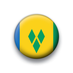 Vector flag button series Saint Vincent and the Grenadines