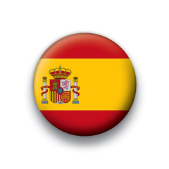Obraz premium Vector flag button series Spain