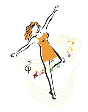 la chica y la m&uacute;sica