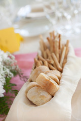 table prepared for the wedding