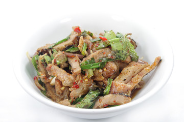Thai food , Nam Tok Moo (Grilled Pork Salad)