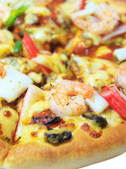 pizza with seafood