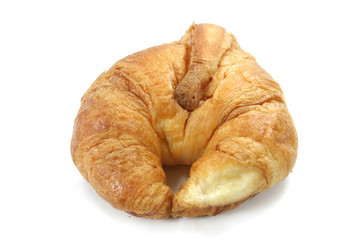 Fresh croissant bread isolated on white background