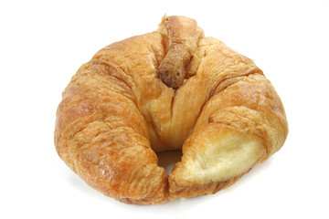Fresh croissant bread isolated on white background