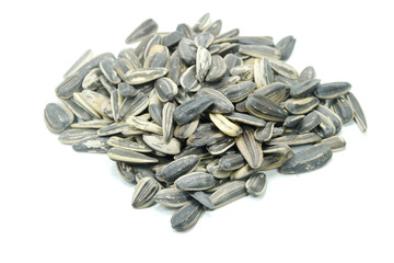 sunflower seeds iaolated on white background