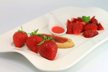 dessert aux fruits rouges