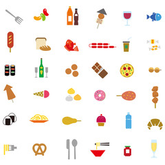 食品アイコン集合