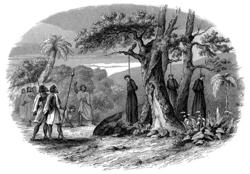 Hanged Christian Priests - Ethiopia - 17th century