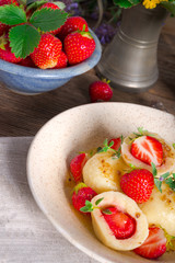  dumplings with strawberries