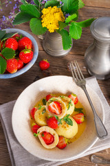  dumplings with strawberries