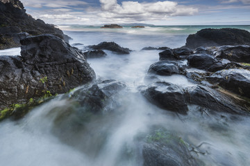 Fototapeta na wymiar Rocky North Ireland coastline