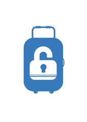 Cadenas ouvert dans une valise