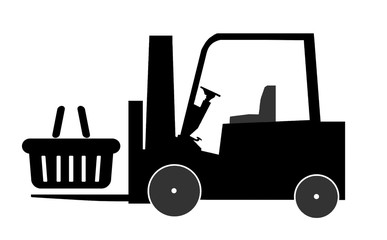 Panier pour faire ses courses dans un chariot élévateur