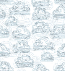Background clouds.