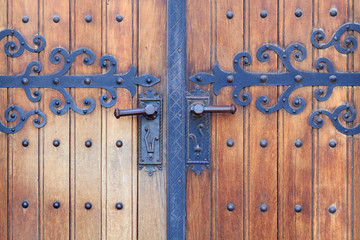 Wooden church door
