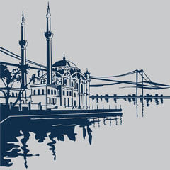Fototapeta premium Ortaköy Camii ( ISTANBUL )