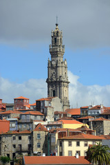 Obraz premium Porto Old City and Clerigos Tower, Oporto, Portugal
