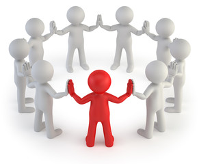 3d small people - leader