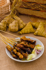 ramadan food, satay kebab roasted chicken