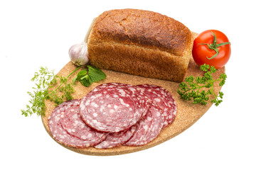 Fresh ripe salami
