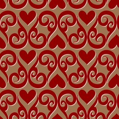 Seamless ornament love pattern