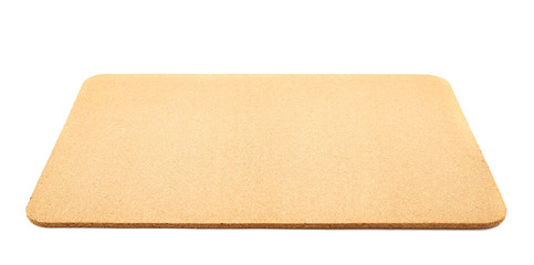 Cork serving mat isolated