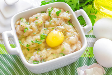 Minced chicken