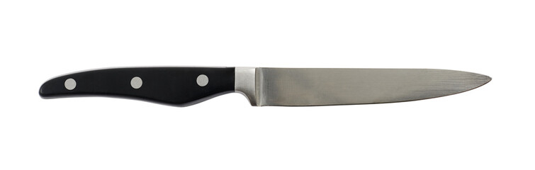 Obraz premium Steel metal kitchen knife isolated