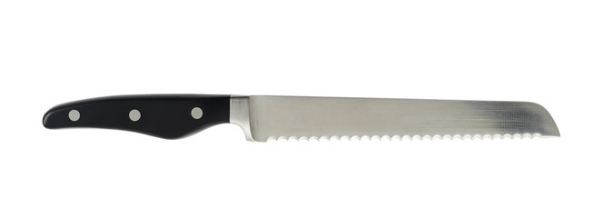 Steel metal kitchen knife isolated - Powered by Adobe