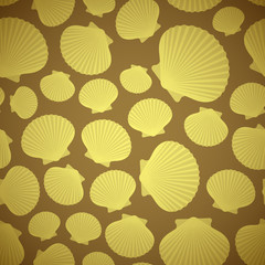 Seashell seamless pattern