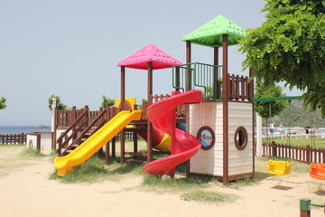 A childrens modern play area at Oludeniz ,Turkey